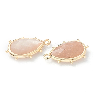 Natural Sunstone Pendants G-B009-02G-C-1