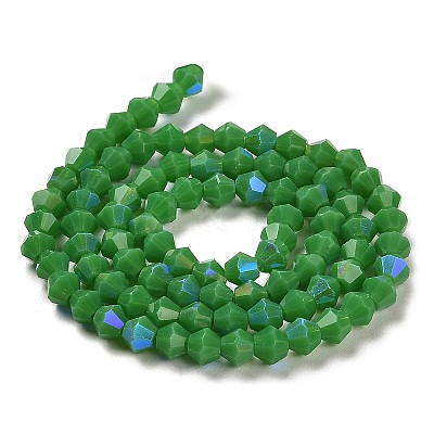 Opaque Solid Color Imitation Jade Glass Beads Strands EGLA-A039-P4mm-L08-1