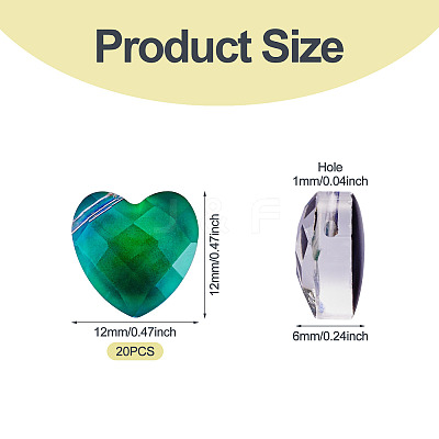 Glass Charms GLAA-TAC0012-28B-1