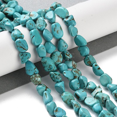 Dyed & Heated Natural Turquoise Beads Strands G-P497-01C-17-1