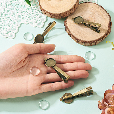 4Pcs Alloy Brooch Cabochon Settings FIND-TA0007-83A-1