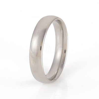 Tarnish Resistant 201 Stainless Steel Plain Band Rings RJEW-G107-4mm-6-P-1