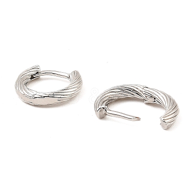 Brass Hoop Earrings EJEW-I289-04P-1