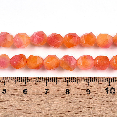 Dyed Natural White Jade Beads Strands X-G-T139-8mm-45V-1