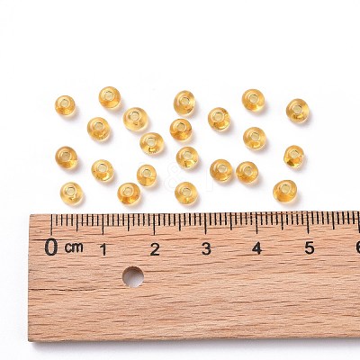 6/0 Transparent Glass Round Seed Beads SEED-J010-F6-22B-1