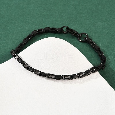 201 Stainless Steel Link Chain Bracelets for Men Women BJEW-B143-03EB-1