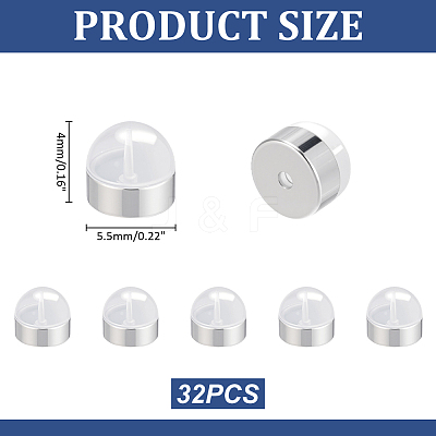 32Pcs Brass Ear Nuts KK-ME0003-62P-1