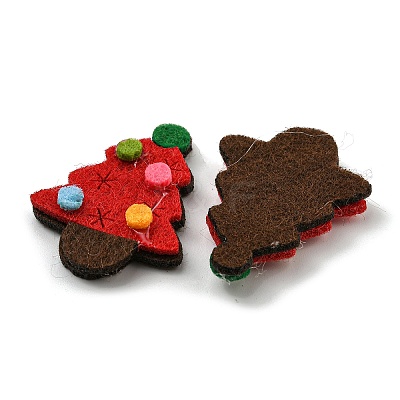 Christmas Trees Non-woven Fabrics Cabochons FIND-K015-01A-1