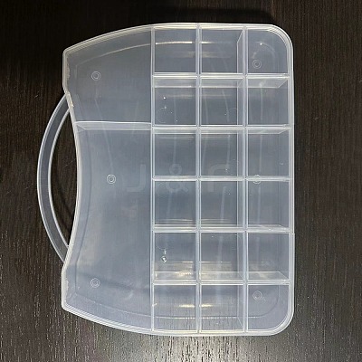 Transparent Plastic Bead Containers CON-YW0001-53-1