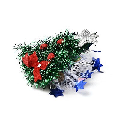 Christmas Theme Glitter Felt Fabric Alligator Hair Clip PHAR-U002-01E-1