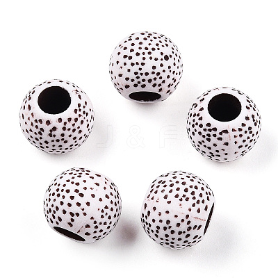 Imitation Bodhi Acrylic Beads OACR-S014-02A-1