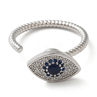 Rotatable Open Ring with Cubic Zirconia RJEW-Q776-02P-02-1