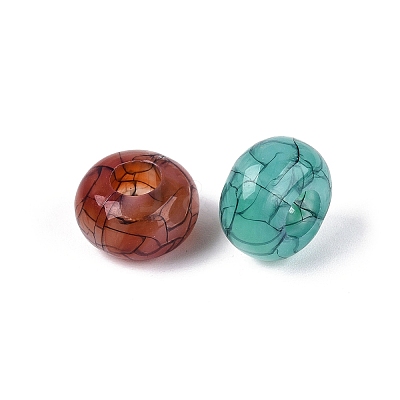 Imitation Jelly Crackle Acrylic European Beads CACR-Q200-28-1