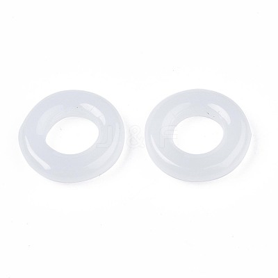 Imitation Jade Glass Linking Rings GLAA-S054-35B-A02-1