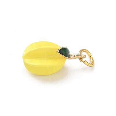 Brass Enamel Pendants KK-H523-01A-G-1