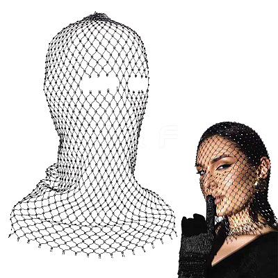1Pc Polyester Fascinator Mesh Face Veil OHAR-FG0001-05C-1