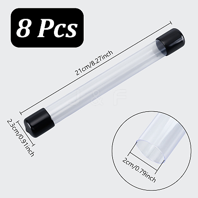 Transparent PVC Plastic Bead Storage Tubes AJEW-WH0348-767B-1