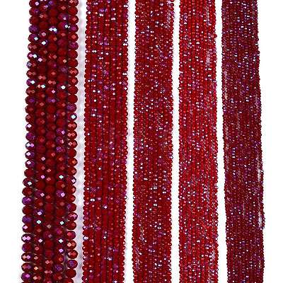 Electroplate Opaque Solid Color Glass Beads Strands EGLA-A044-P2mm-L02-1
