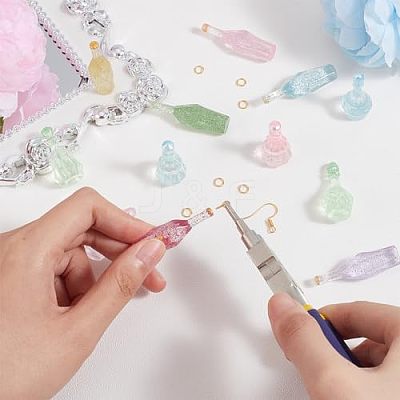 70Pcs 12 Styles Dummy Bottle Transparent Resin Cabochon RESI-OC0001-48-1
