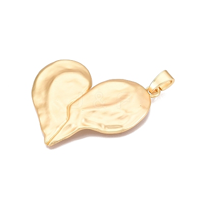 Heart Rack Plating Alloy Big Pendants FIND-N005-53G-1