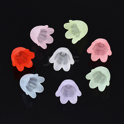 Transparent Acrylic Bead Caps FACR-N005-002-1