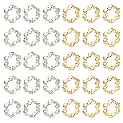 100Pcs 2 Colors CCB Plastic Bead Frame CCB-YW0001-68-1