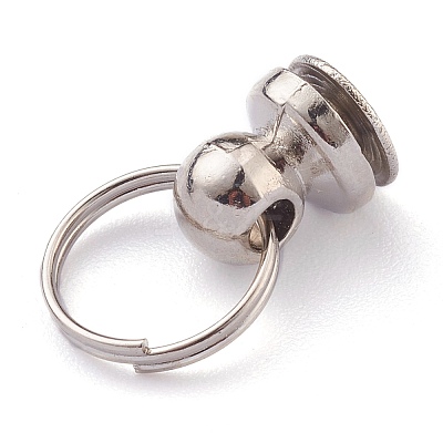 Alloy Pull Ring Rivets Screw Back Studs PALLOY-Z002-01P-1