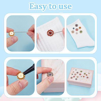 200Pcs Iron Rhinestones Cabochons FIND-AR0006-23-1