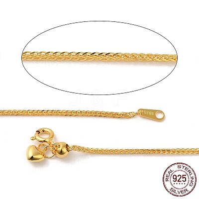 925 Sterling Silver Wheat Chains Necklace for Women STER-I021-02C-G-1