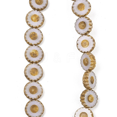 Czech Pressed Glass Beads GLAA-I061-21-1