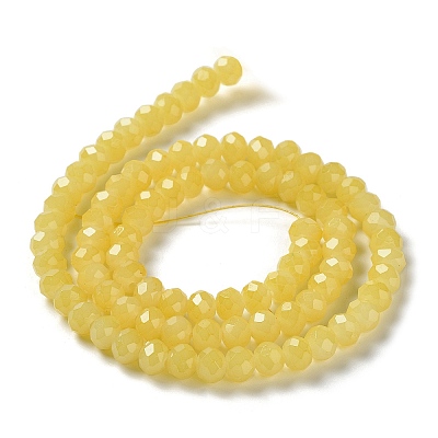 Baking Paint Imitation Jade Glass Bead Strands DGLA-A034-J10mm-A-1