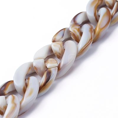 Handmade Acrylic Curb Chains AJEW-JB00679-04-1