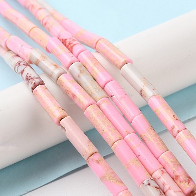 Synthetic Imperial Jasper Dyed Beads Strands G-D077-B01-06-1