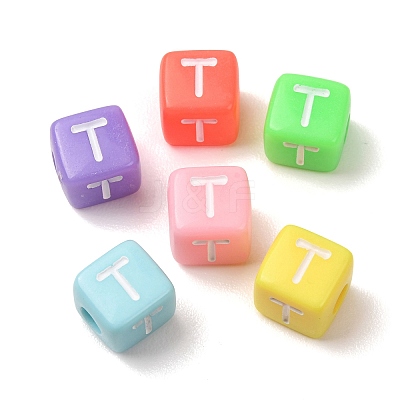 Opaque Acrylic European Beads AC-CBA7A73-01T-1