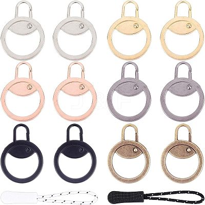 12Pcs Alloy Zipper Puller FIND-NB0002-12-1