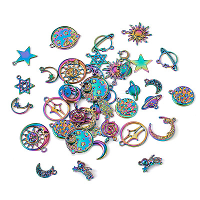 38Pcs 19 Style Alloy Charms FIND-KS0001-24-1