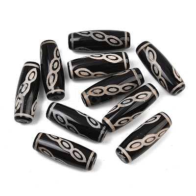 Tibetan Style dZi Beads TDZI-E004-65-03-1