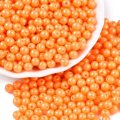 Opaque Baking Paint Glass Beads DGLA-T004-02H-1