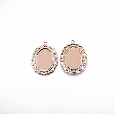 Brass Pendant Cabochon Settings FIND-WH0100-80P-1