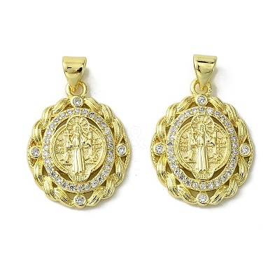 Brass Micro Pave Cubic Zirconia Pendants KK-H472-53I-G-1