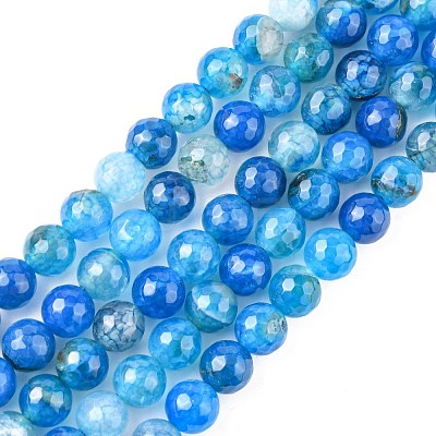 Natural Crackle Agate Bead Strands G-K166-07F-8mm-06-1