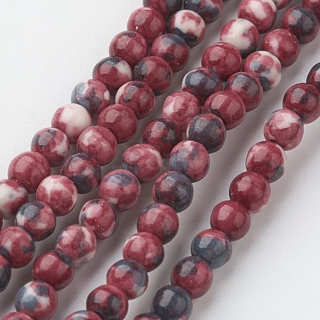 Natural Ocean White Jade Bead Strands G-G916-4mm-10-1