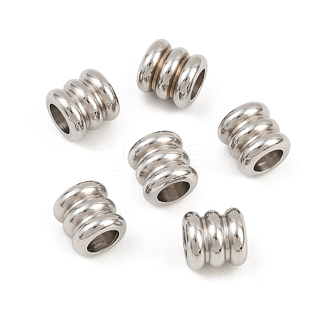 Tarnish Resistant 201 Stainless Steel Column Beads STAS-Q176-01-1