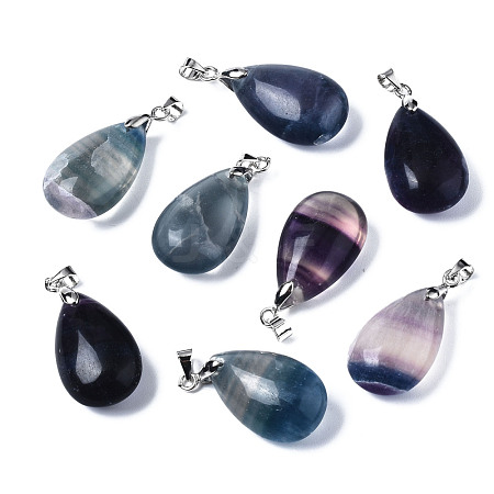 Natural Fluorite Pendants G-S243-21-1