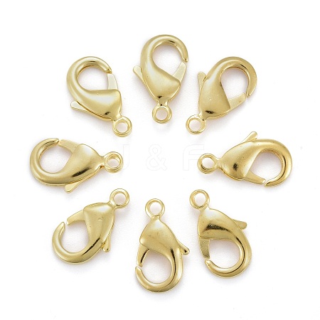 Brass Lobster Claw Clasps X-KK-903-G-NF-1