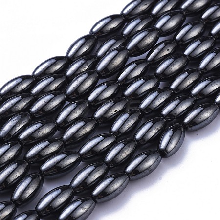 Magnetic Synthetic Hematite Beads Strands IM6x12mm501-1