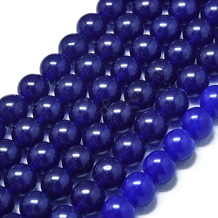Natural Malaysia Jade Beads Strands G-L645-C01-8mm-18-1