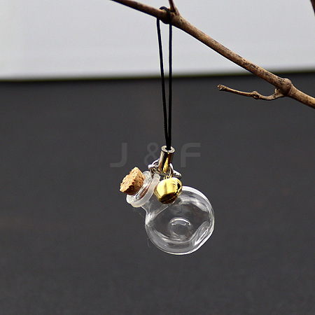 Transparent Glass Wishing Bottle Pendants Decoration PW-WG7697A-10-1