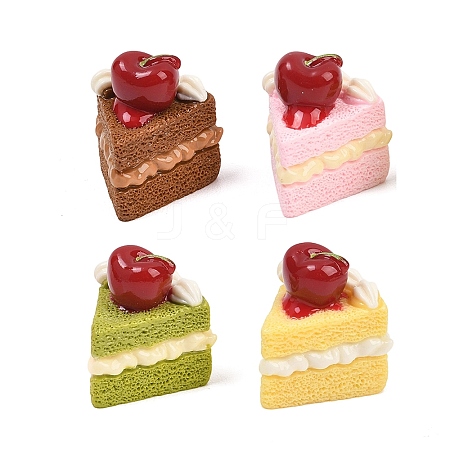 Opaque Resin Imitation Food Cabochons RESI-L051-06-1