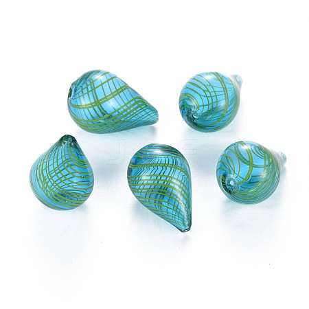 Transparent Handmade Blown Glass Globe Beads GLAA-T012-05-1